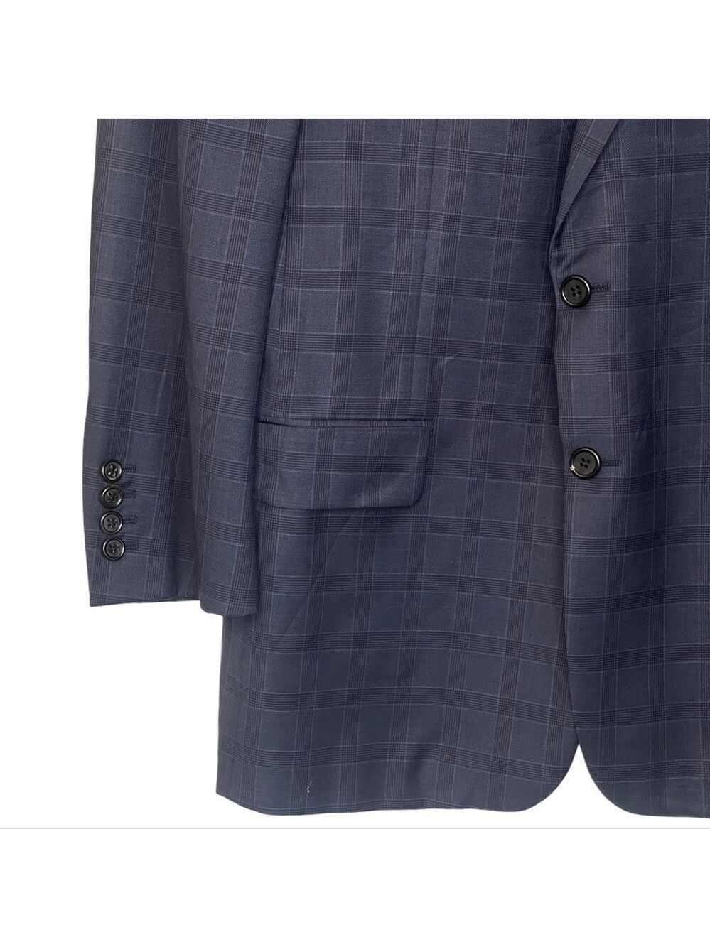 Hickey Freemen Mens Suit Jacket Blazer Size 40R 33S Sports Coat Plaid Classic - Picture 4 of 15